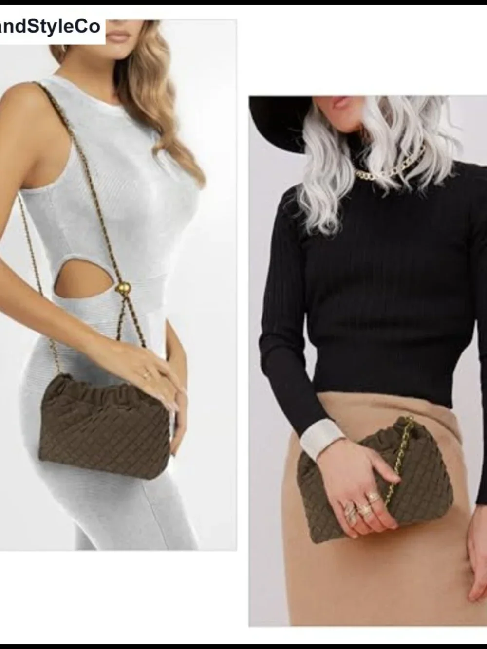 Woven Dumpling Hobo Crossbody Bag Suede Vegan Leather Adjustable Strap